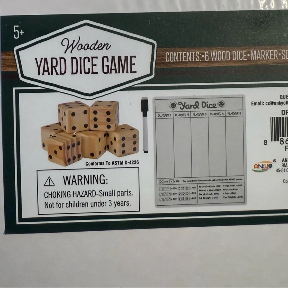 New Target Bullseye Playground Wood Family Games - Yard Dice